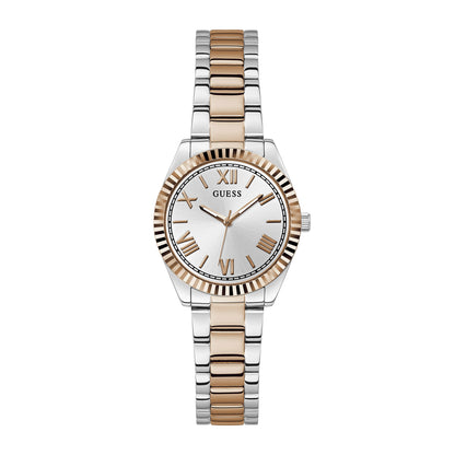 Guess Women's Watch Silver & Rose Gold Tone Case Quartz - GW0687L3
