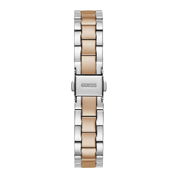 Guess Women's Watch Silver & Rose Gold Tone Case Quartz