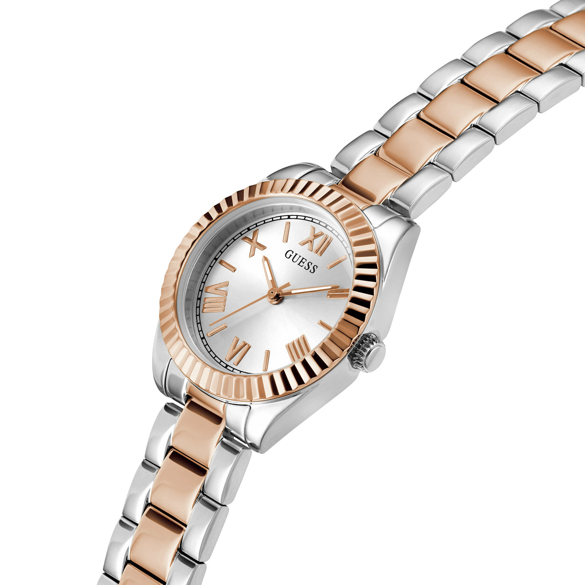 Guess Women's Watch Silver & Rose Gold Tone Case Quartz - GW0687L3