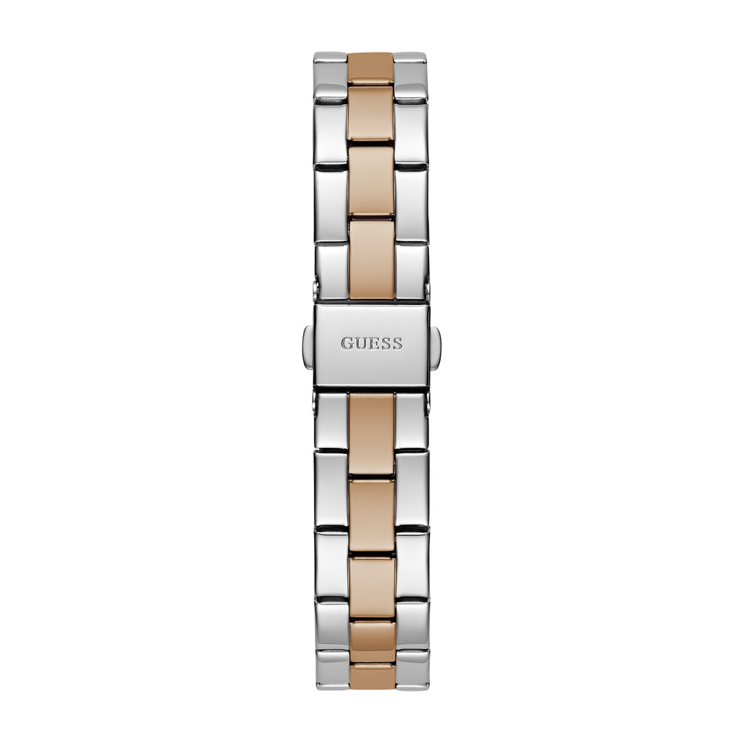 Guess Women's Watch Silver & Rose Gold Tone Case Quartz