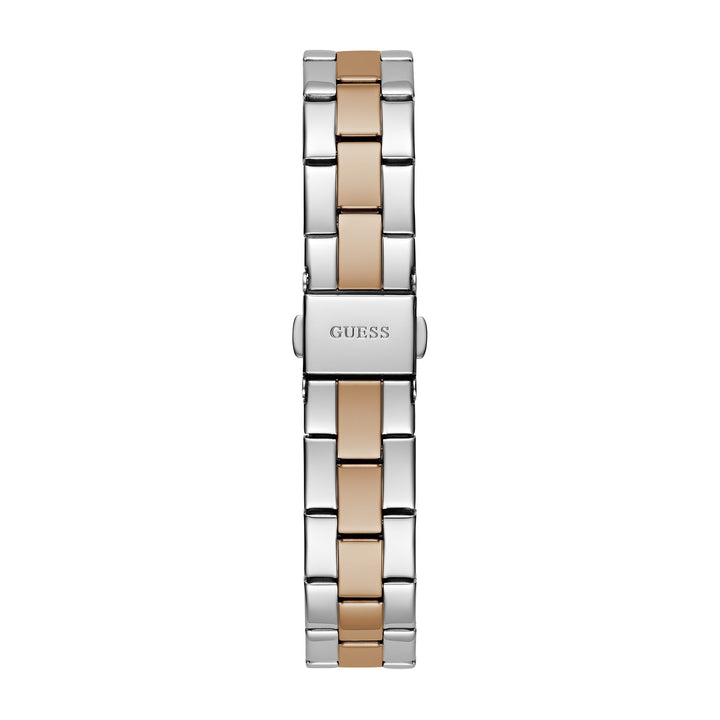 Guess Women's Watch Silver & Rose Gold Tone Case Quartz