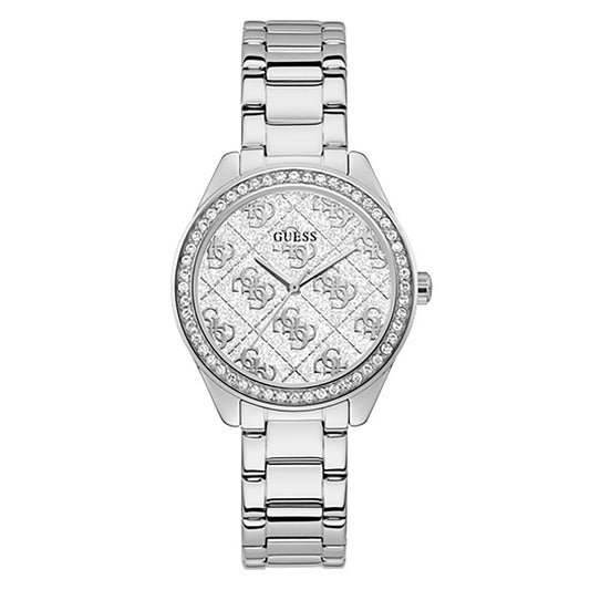 Guess Women's Watch Silver Tone Case Quartz