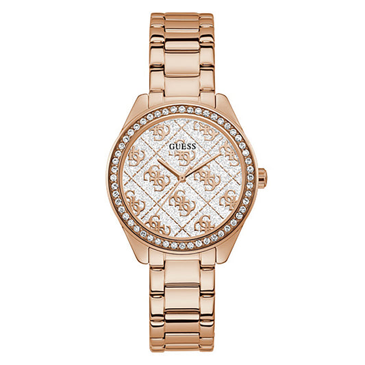 Guess Women's Watch Rose Gold Tone Case Quartz
