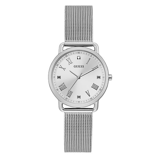 Guess Women's Watch Silver Tone Case Quartz