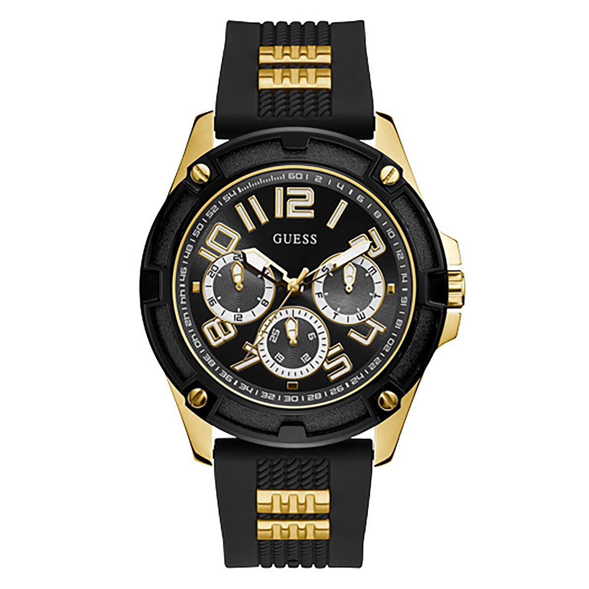 Guess Men's Watch Gold Tone Case Quartz