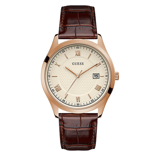 Guess Men's Watch Rose Gold Tone Case Quartz