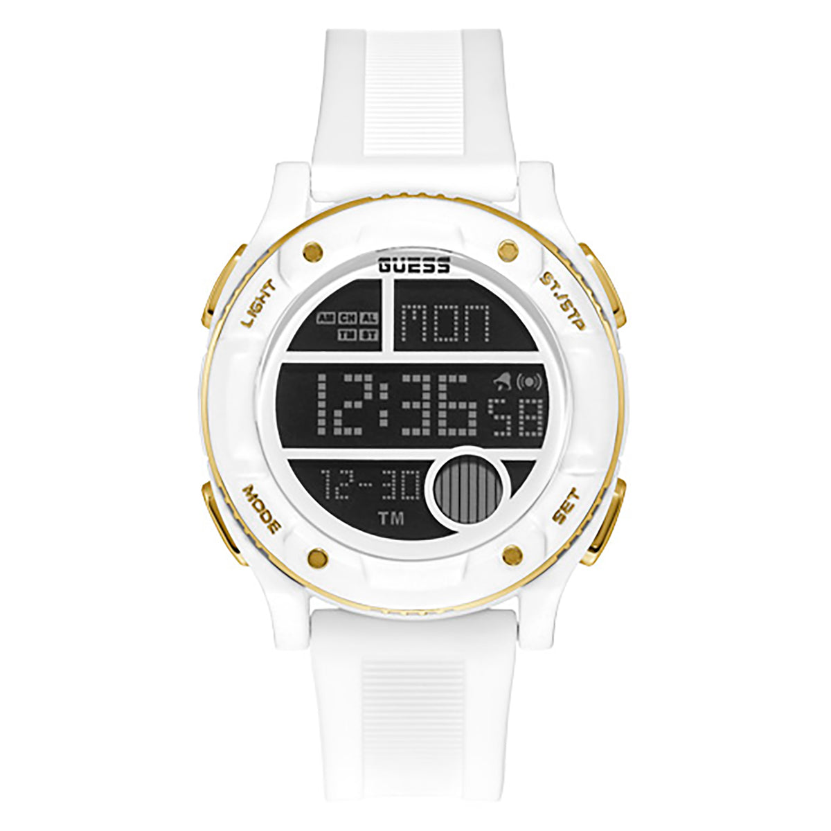 Guess Men's Watch White Case Quartz