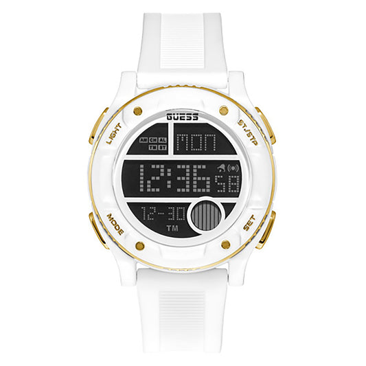 Guess Men's Watch White Case Quartz