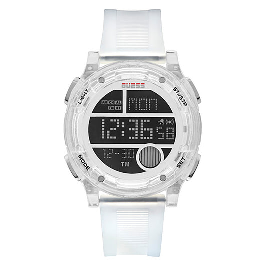 Guess Men's Watch Clear Case Quartz