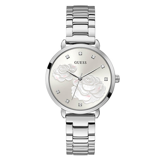 Guess Women's Watch Silver Tone Case Quartz