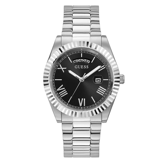 Guess Men's Watch Silver Tone Case Quartz