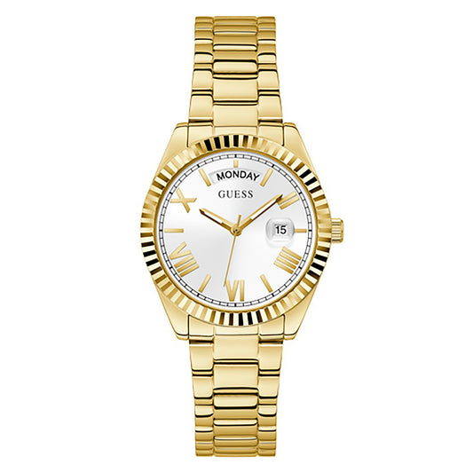 Guess Women's Watch Yellow Gold Tone Case Quartz