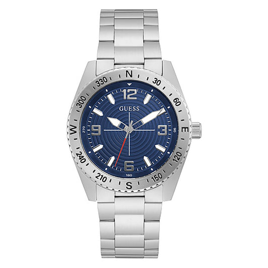 Guess Men's Watch Silver Tone Case Quartz