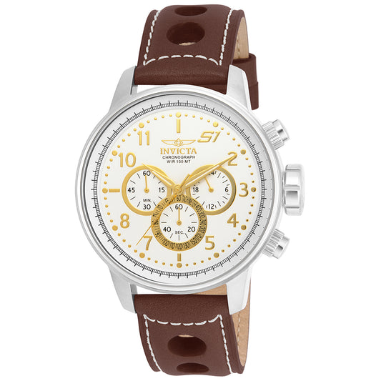 Invicta S1 Rally Men's 48mm Stainless Steel Steel Gold+Antique Silver dial VD54 Quartz