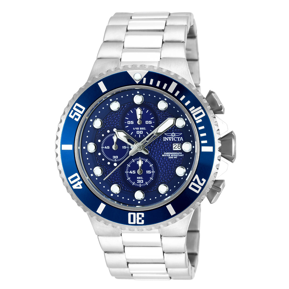 INVICTA Pro Diver Men's 50mm Stainless Steel + Aluminum Blue + Steel Blue dial VD57 Quartz