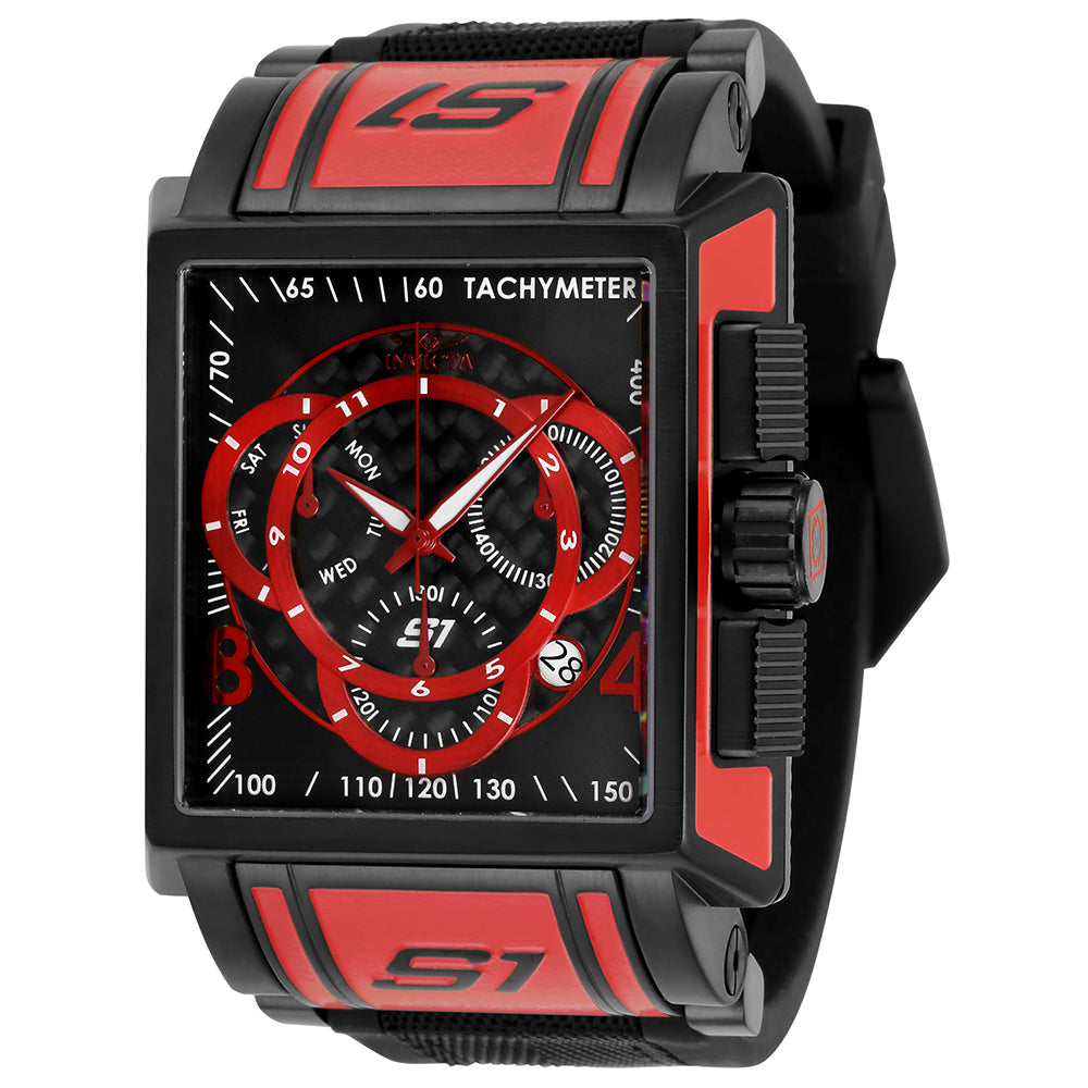 INVICTA S1 Rally Men s 44mm Stainless Steel Black Red Black Red