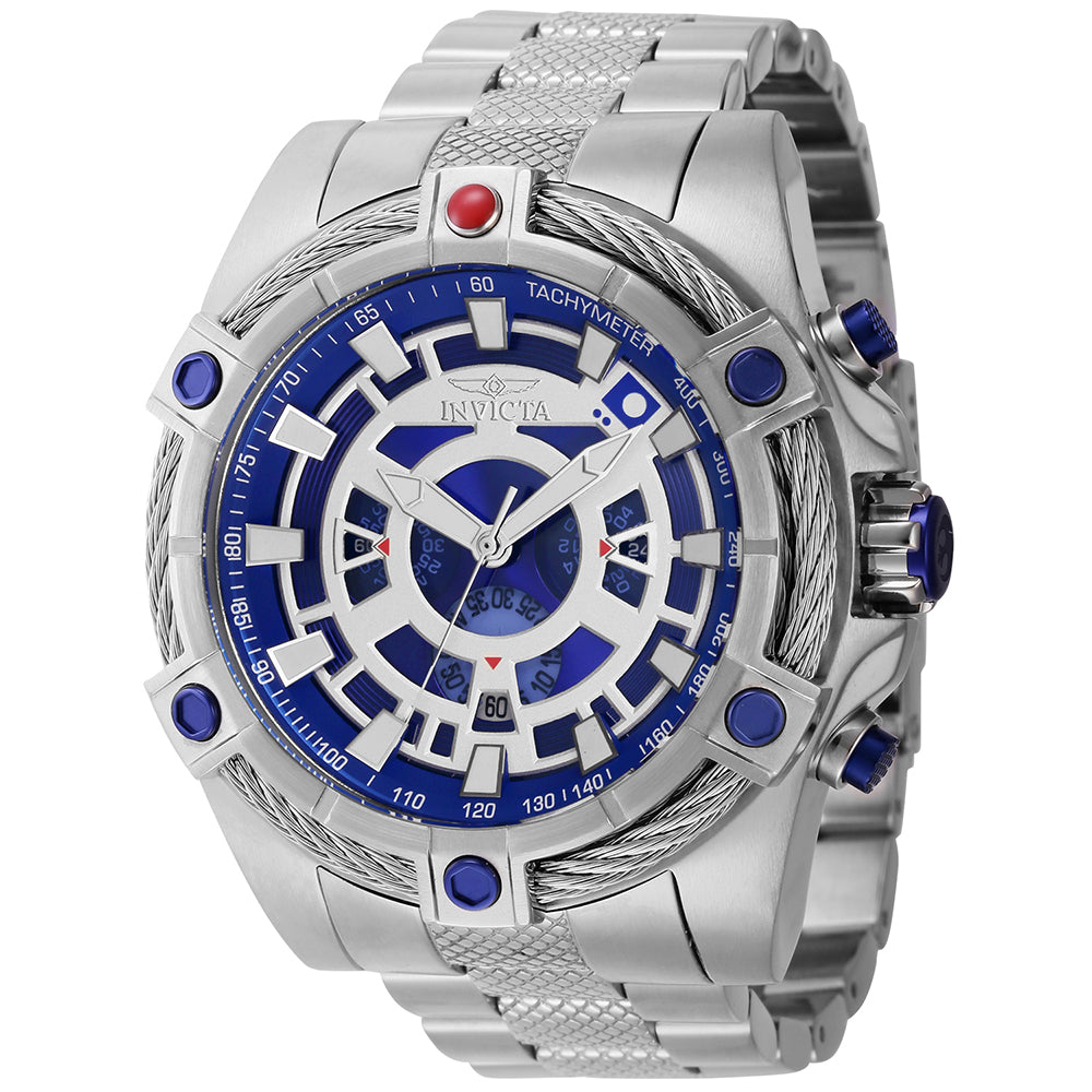 Invicta Star Wars Men's 52mm Stainless Steel Steel Blue+Silver dial VD54 Quartz