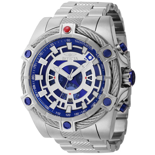 Invicta Star Wars Men's 52mm Stainless Steel Steel Blue+Silver dial VD54 Quartz
