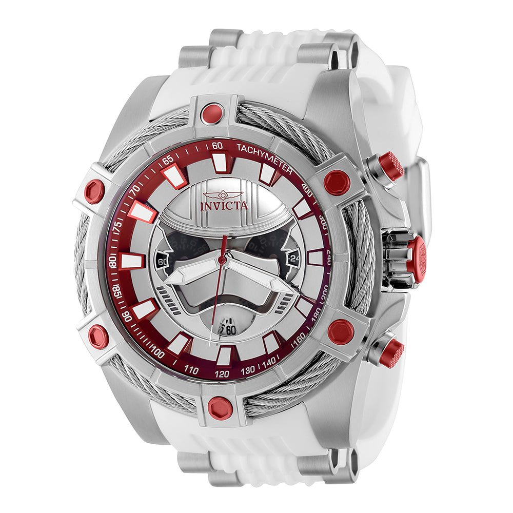 INVICTA Star Wars Men s 52mm Stainless Steel Steel Silver Red dial