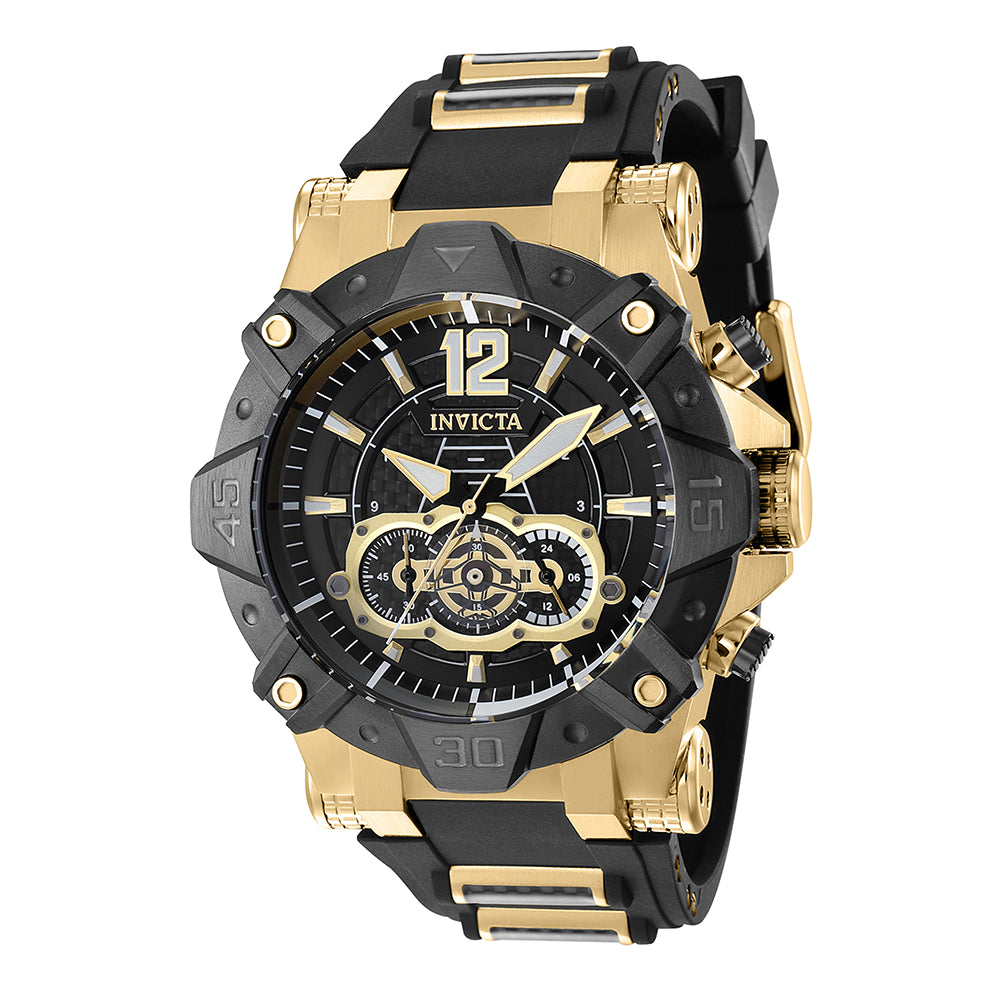 Invicta Aviator Men's 52mm Stainless Steel Gold Grey+Gold dial JS50 Quartz - INV40167