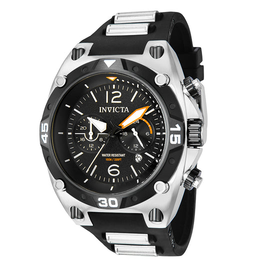 Invicta Aviator Men's 50mm Stainless Steel Silver Black dial VD31 Quartz