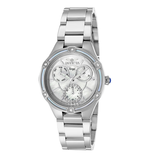 Invicta Angel Lady 35mm Stainless Steel Silver White dial VH68 Quartz