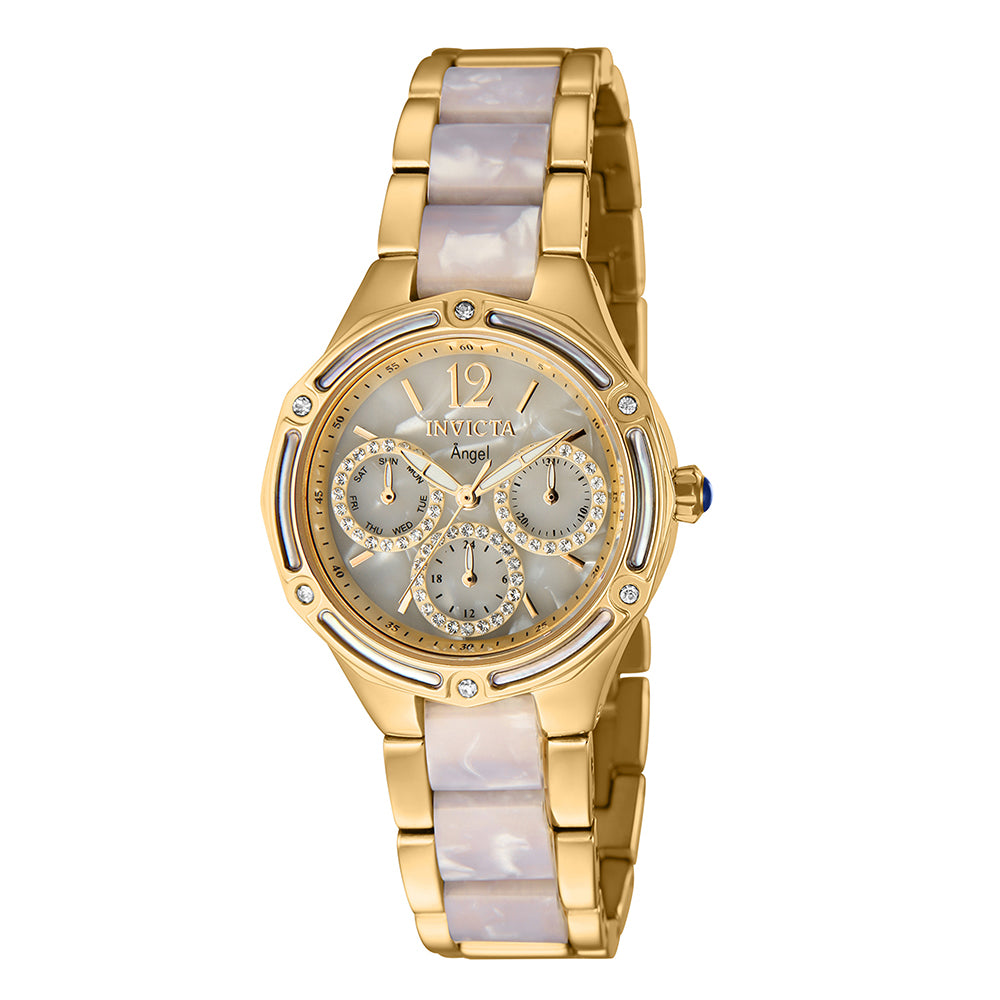 INVICTA Angel  Lady 35mm Stainless Steel Gold White dial VH63 Quartz
