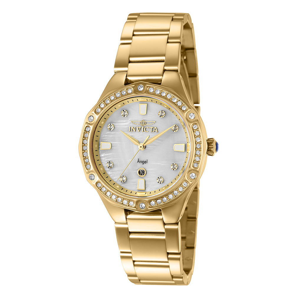 INVICTA Angel Lady 35mm Stainless Steel Gold White dial PC22A Quartz