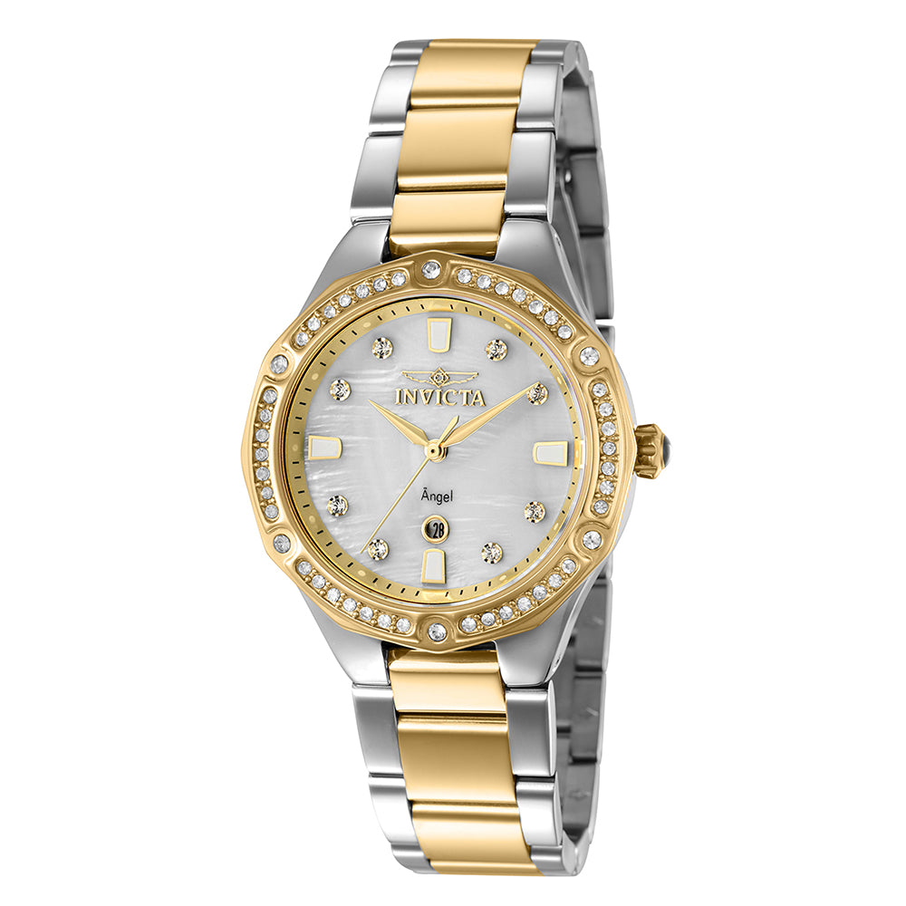 INVICTA Angel Lady 35mm Stainless Steel Silver White dial PC22A Quartz ...
