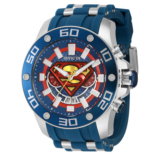Invicta DC Comics Men's 50mm Stainless Steel Steel Blue+Red+Yellow dial VD31 Quartz