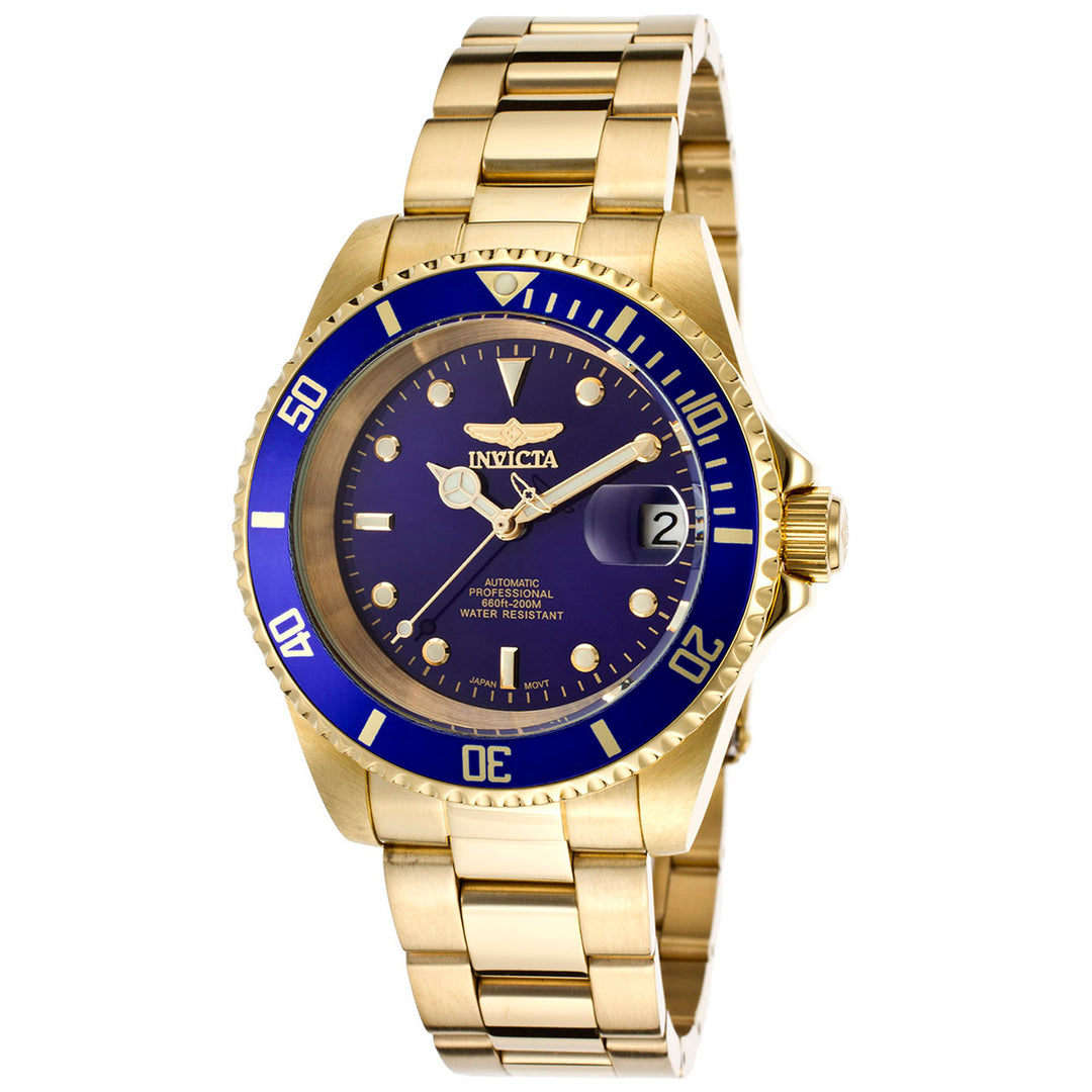 INVICTA Pro Diver Men's 40mm Stainless Steel Gold Blue dial NH35A Automatic