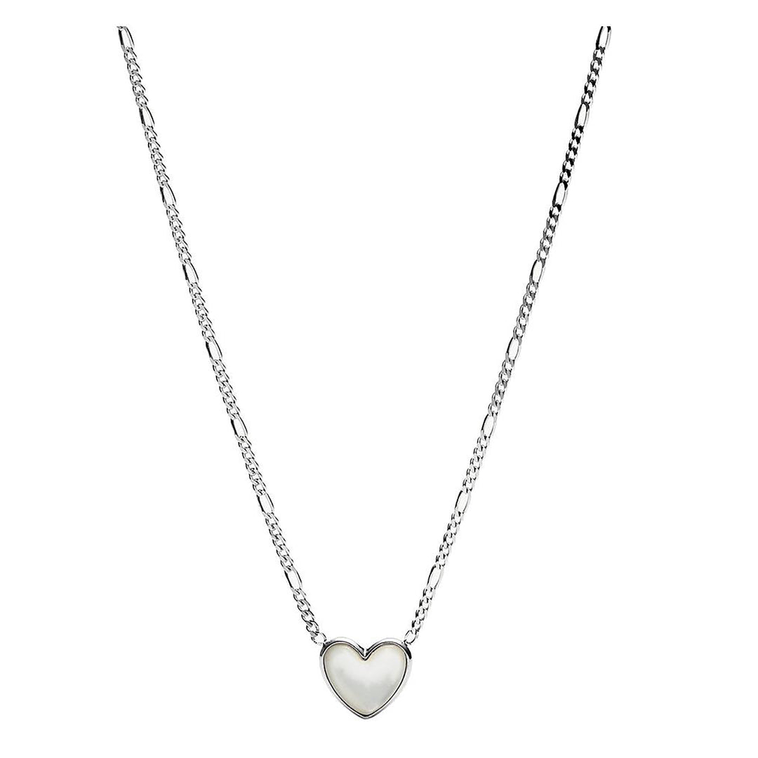 Fossil Sterling Silver Stainless Steel Necklace - JFS00444040