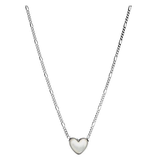 Fossil Sterling Silver Stainless Steel Necklace - JFS00444040