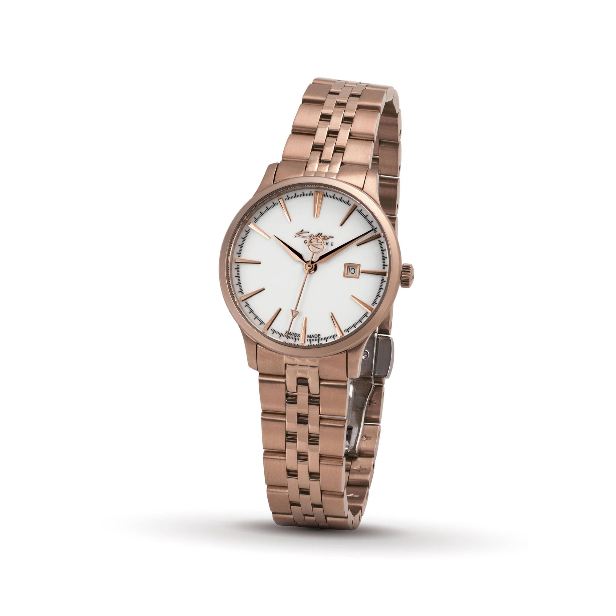 SM LADIES WITH DOUBLE RING STONE EMBEDDED BEZEL TWO TONE GOLD WATCH - Shop  in Siliguri City