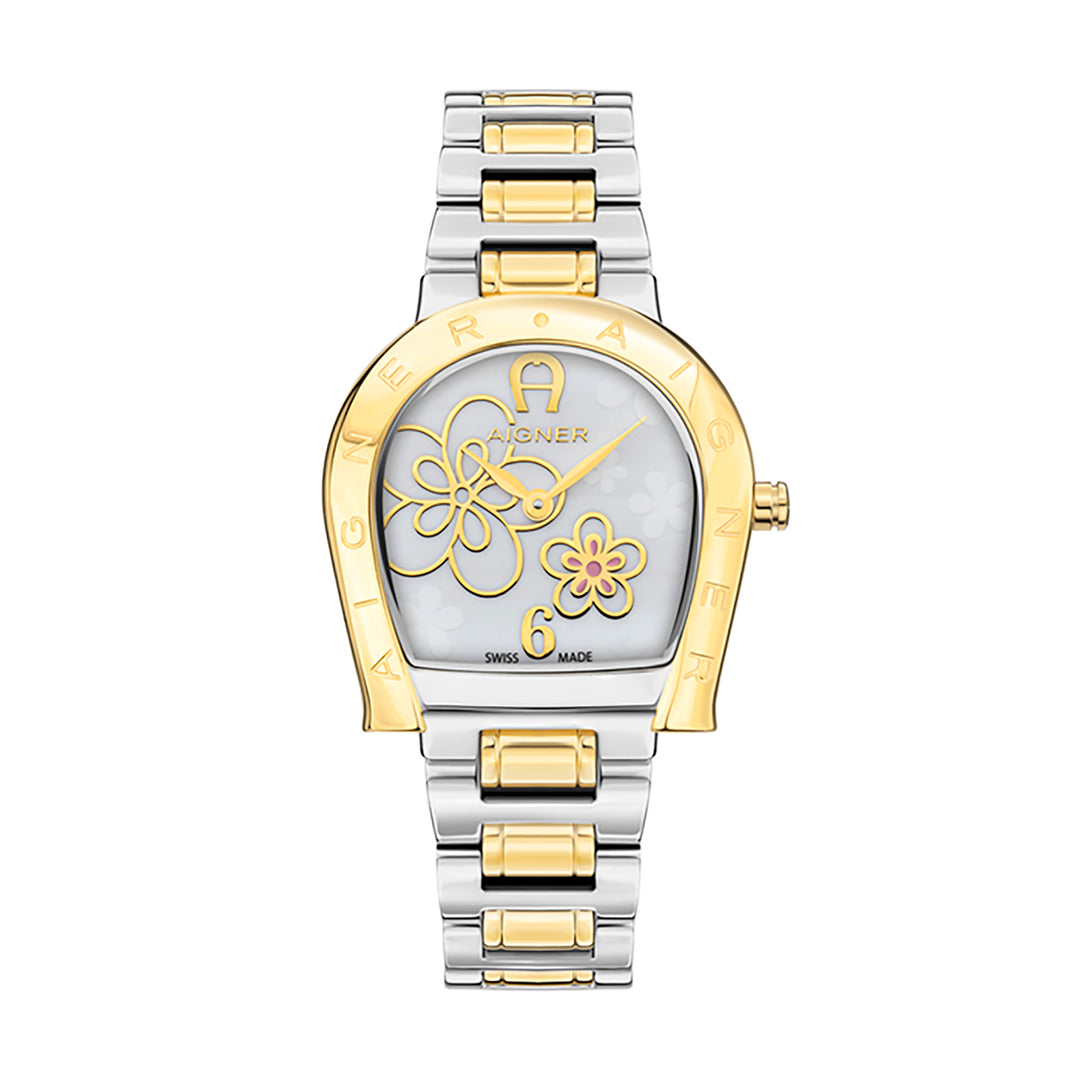 Aigner Ravenna Ladies Steel Bracelet Pink Mop Dial Watch | Ma122218 | The Watch House. Shop at www.watches.ae Regular price AED 2750 . Online offers available.