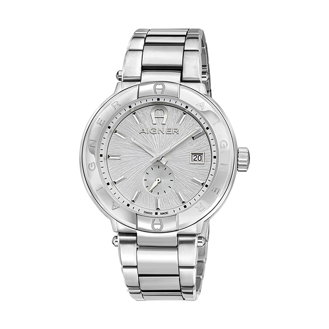 Aigner Monza Gents Steel Bracelet Sunray Dial Watch | Ma133109 | The Watch House. Shop at www.watches.ae Regular price AED 2875 . Online offers available.