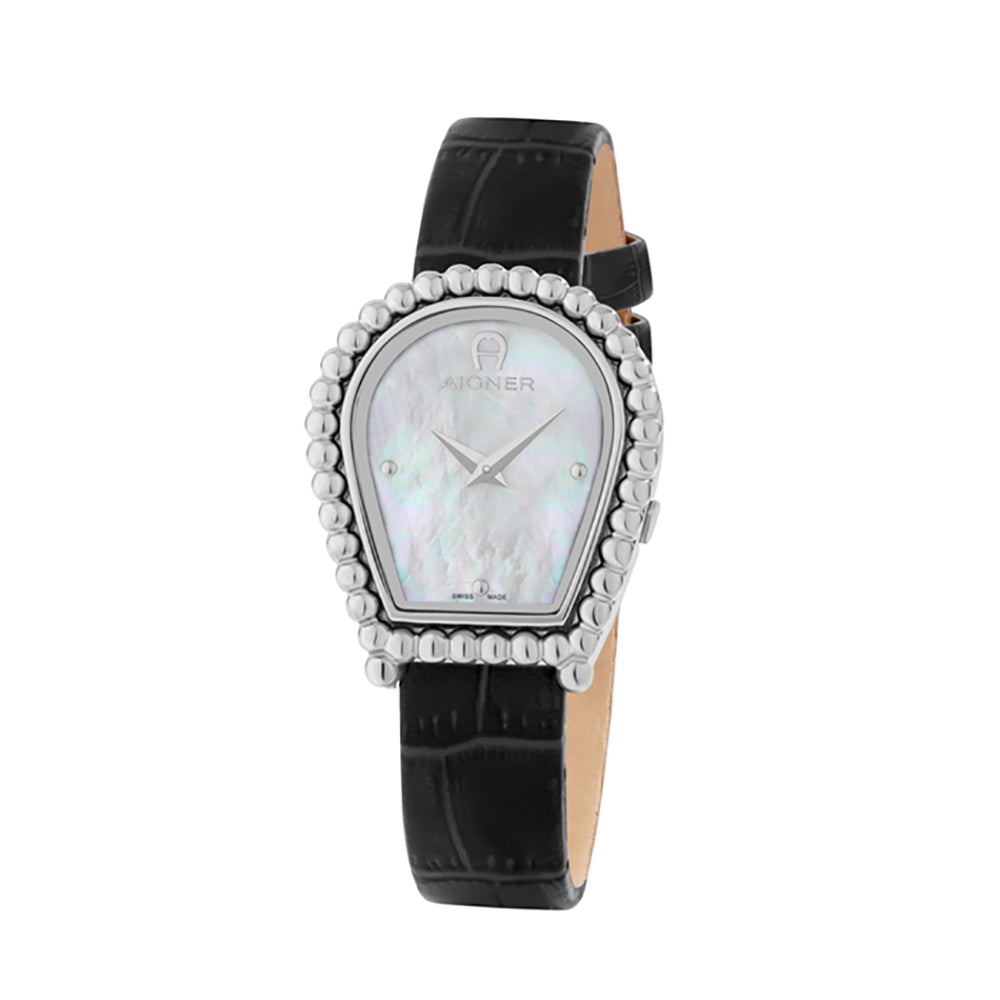 Aigner Novara Ladies Leather White Mop Dial Watch | Ma147201 | The Watch House. Shop at www.watches.ae Regular price AED 2500 . Online offers available.