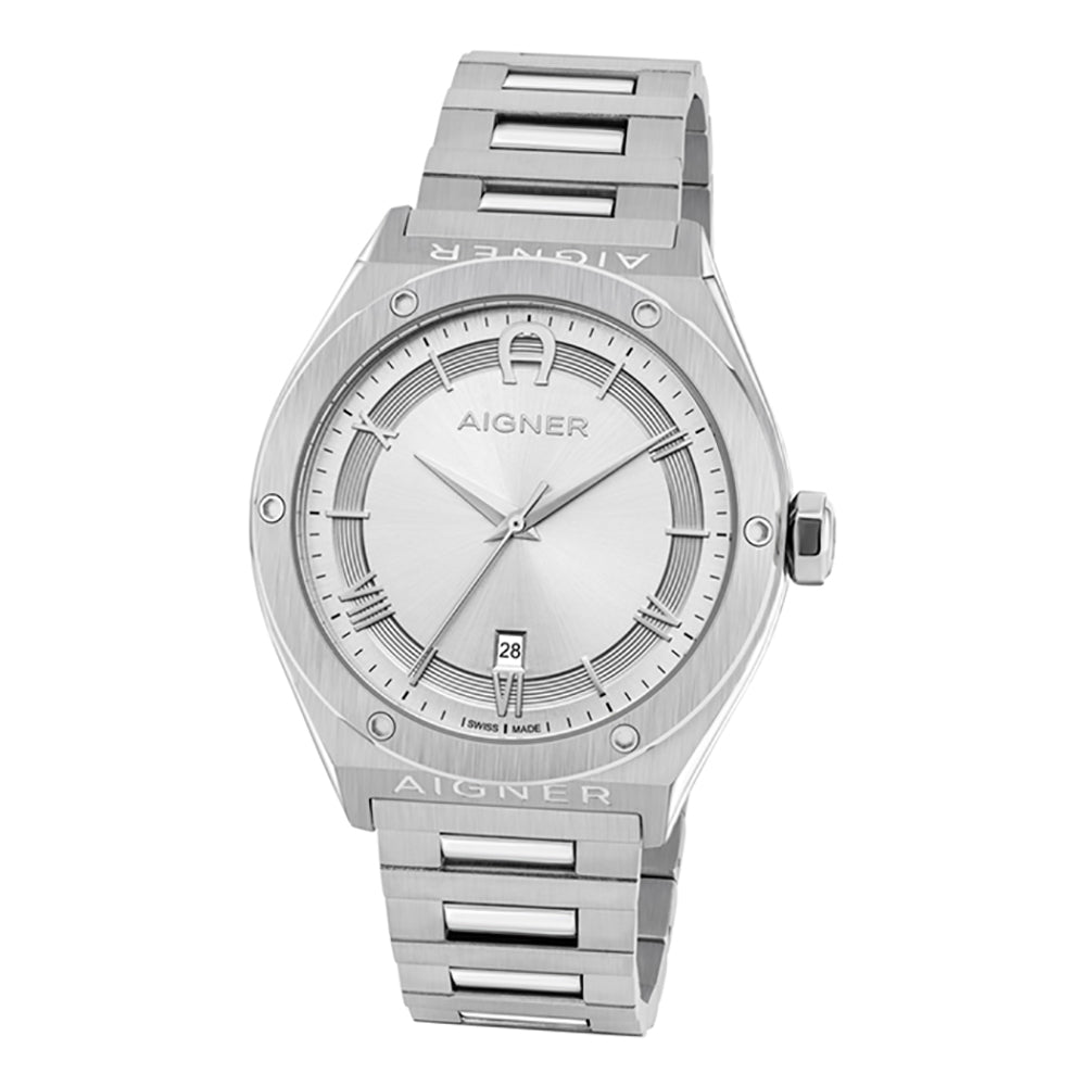 Aigner Taranto Gents Steel Bracelet Sunray Dial Watch | Ma148107 | The Watch House. Shop at www.watches.ae Regular price AED 2875 . Online offers available.