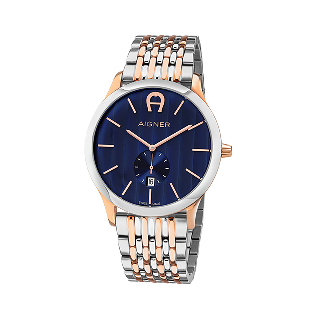 Aigner Treviso Gents Steel Bracelet Blue Dial Watch | Ma44118 | The Watch House. Shop at www.watches.ae Regular price AED 2625 . Online offers available.