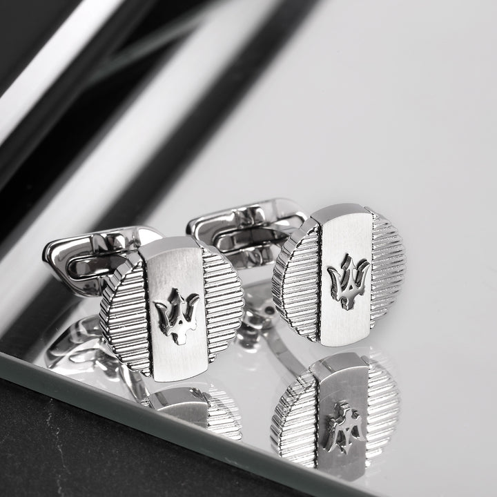 MASERATI J CUFFLINKS STEEL