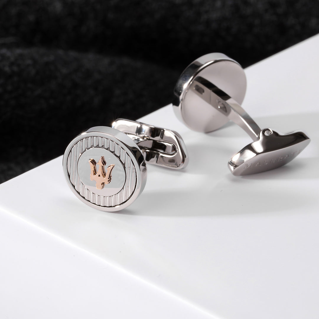 MASERATI J CUFFLINKS SS+RG