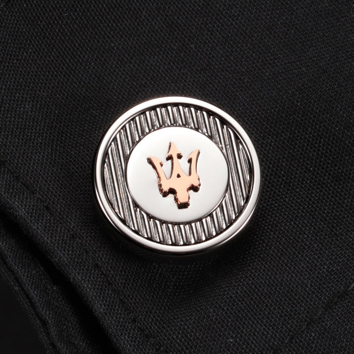 MASERATI J CUFFLINKS SS+RG