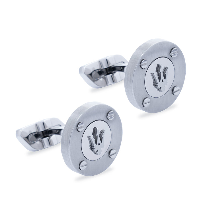 MASERATI J CUFFLINKS IP BLACK SCREWS