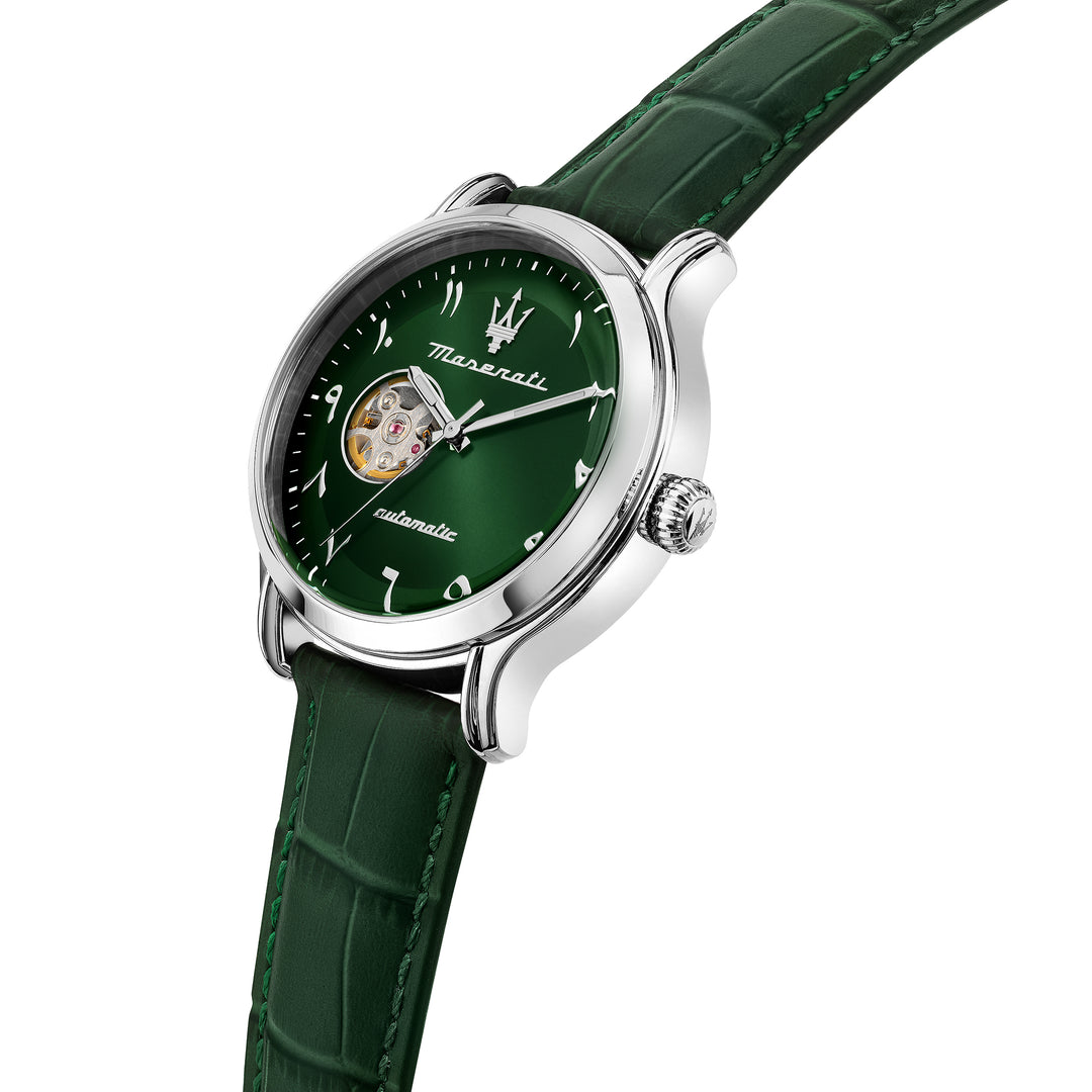 Maserati Epoca 42mm Automatic Green Arabic Dial Green Strap Watch (Limited To 150Pcs)