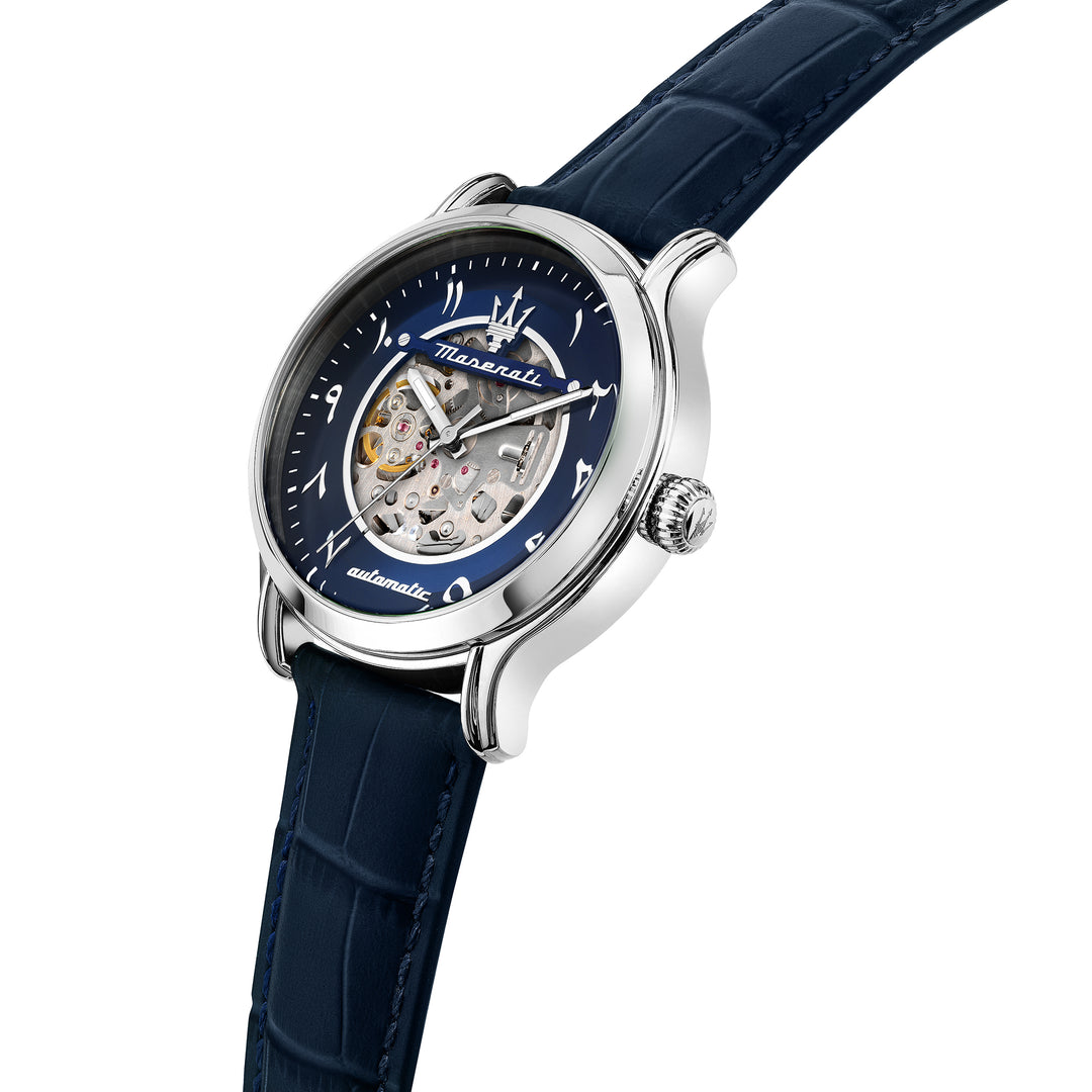Maserati Epoca 42mm Automatic Blue Arabic Dial Blue Strap Watch (Limited To 150Pcs)
