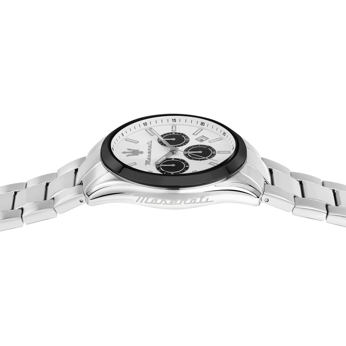 Maserati Attrazione 43 MULTI. White Dial BR SS