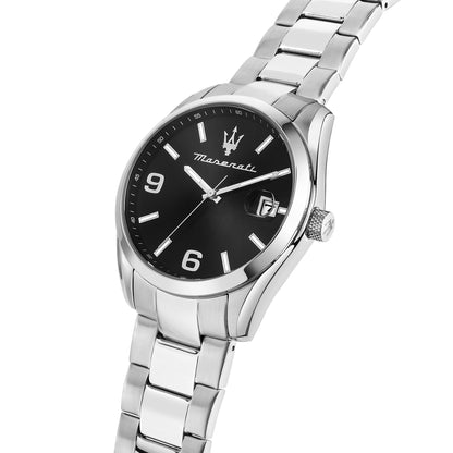 Maserati Attrazione 43MM 3H Black Dial BR SS