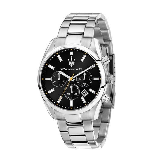 Maserati Attrazione 43MM Mult Black Dial BR SS Men's Watch