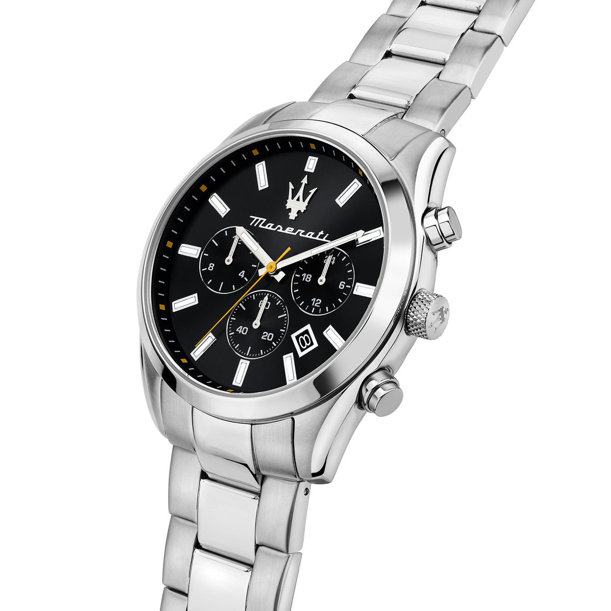 Maserati Attrazione 43MM Mult Black Dial BR SS Men's Watch