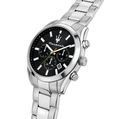 Maserati Attrazione 43MM Mult Black Dial BR SS Men's Watch